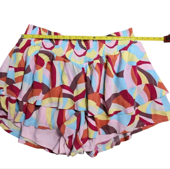 TORRID 2 Pull-On Washable Gauze Smocked Ruffle Shorts Size 3X Summer - Picture 4 of 10